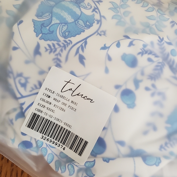 Toluca Swim Isabella Wrap one-piece Maxi - Riviera Print - Picture 11 of 13